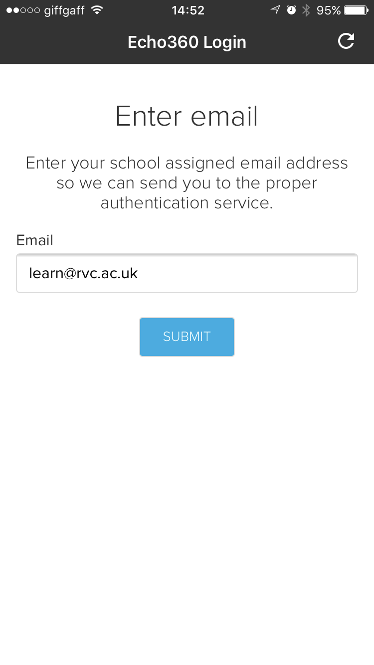 Enter RVC email address
